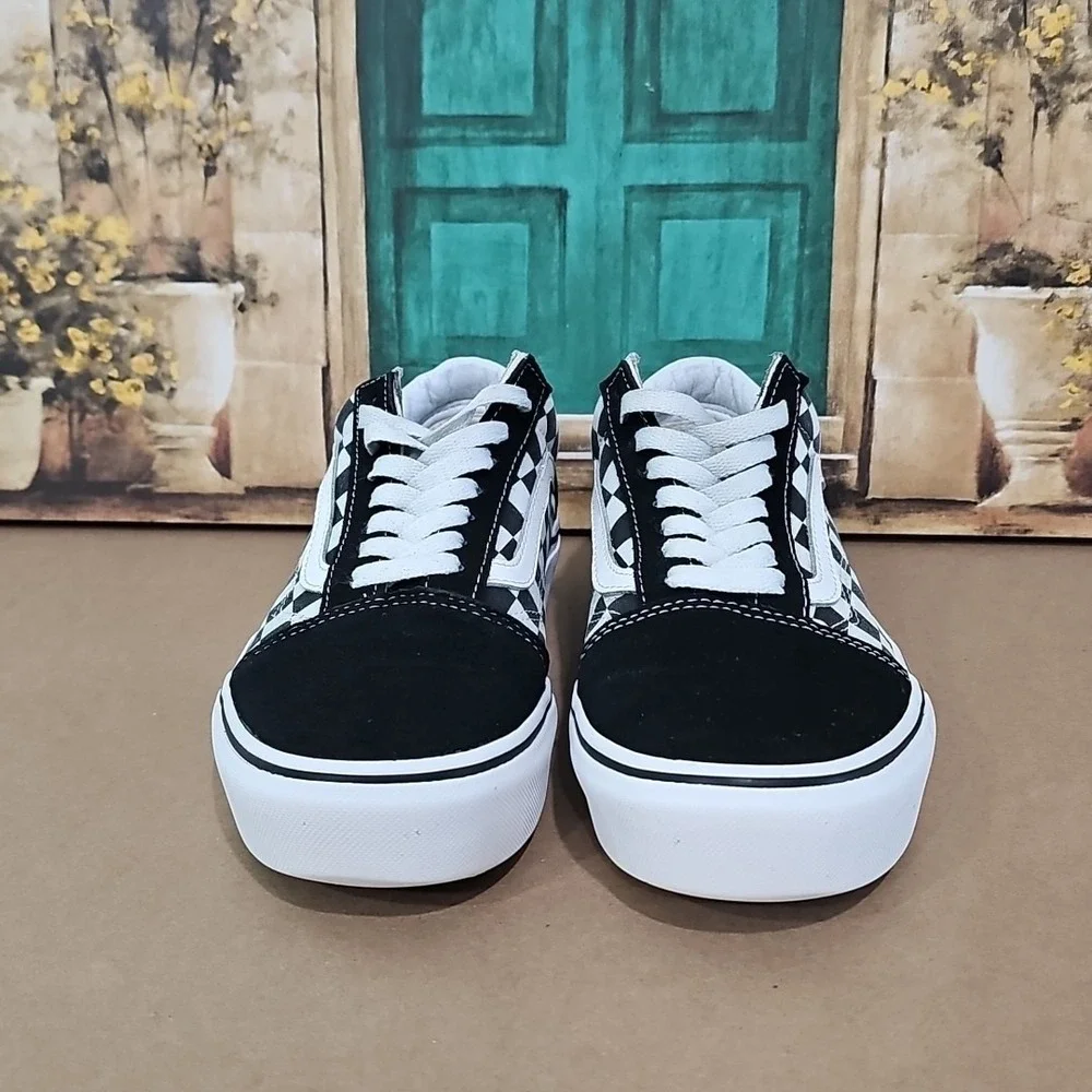 Vans Old Skool Primary Check Black White (VNOA38G1POS)‎ Sz 10.5
